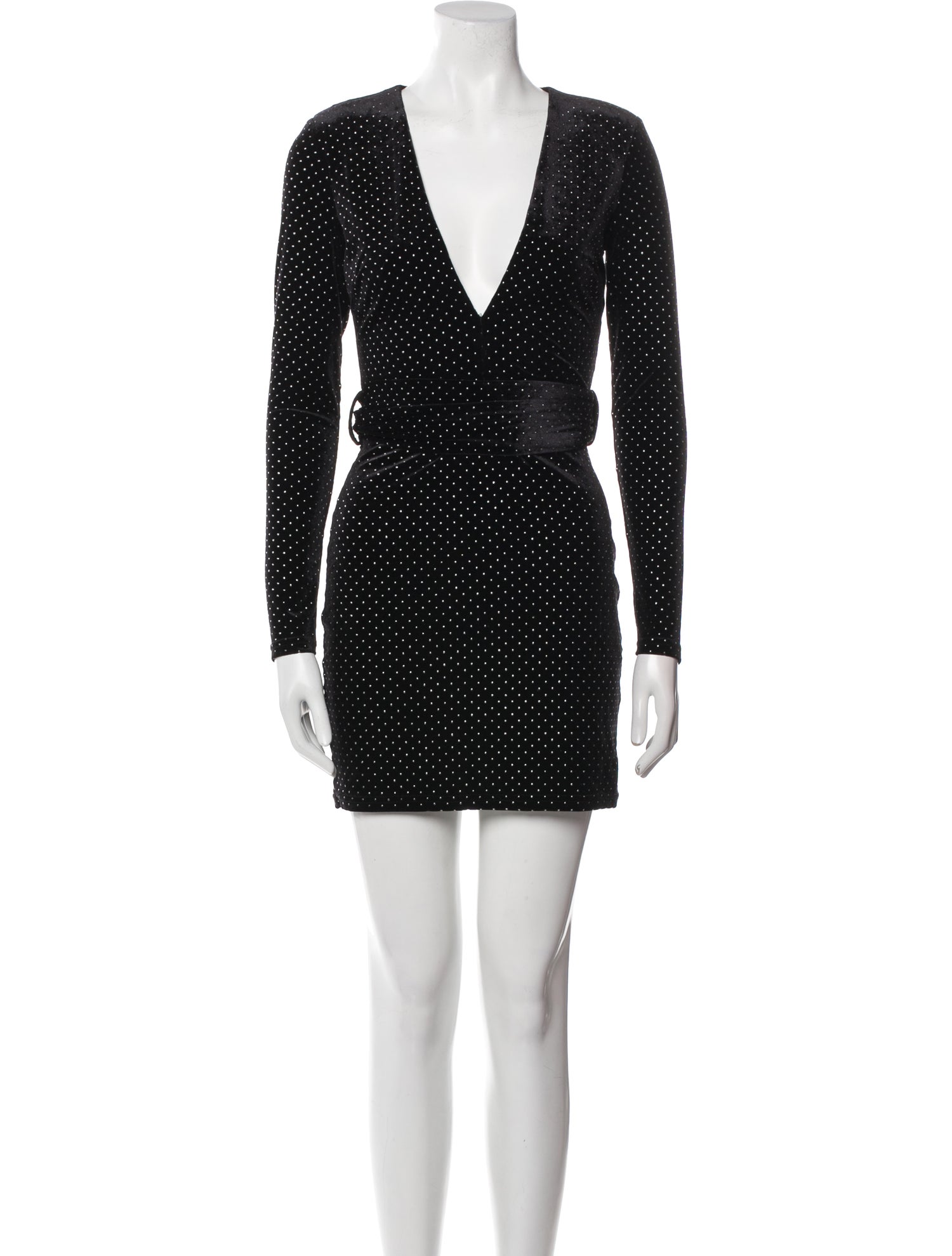 reformation black velvet mini dress Black Velvet Mini Dress main image 1