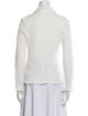 Issey Miyake Cauliflower V-Neck Long Sleeve Button-Up Top
