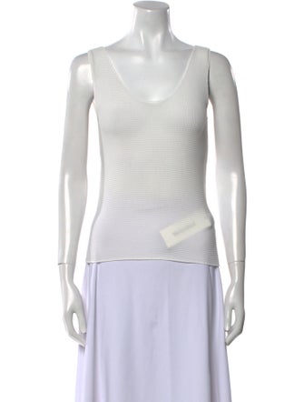 Issey Miyake Cauliflower Scoop Neck Sleeveless Top