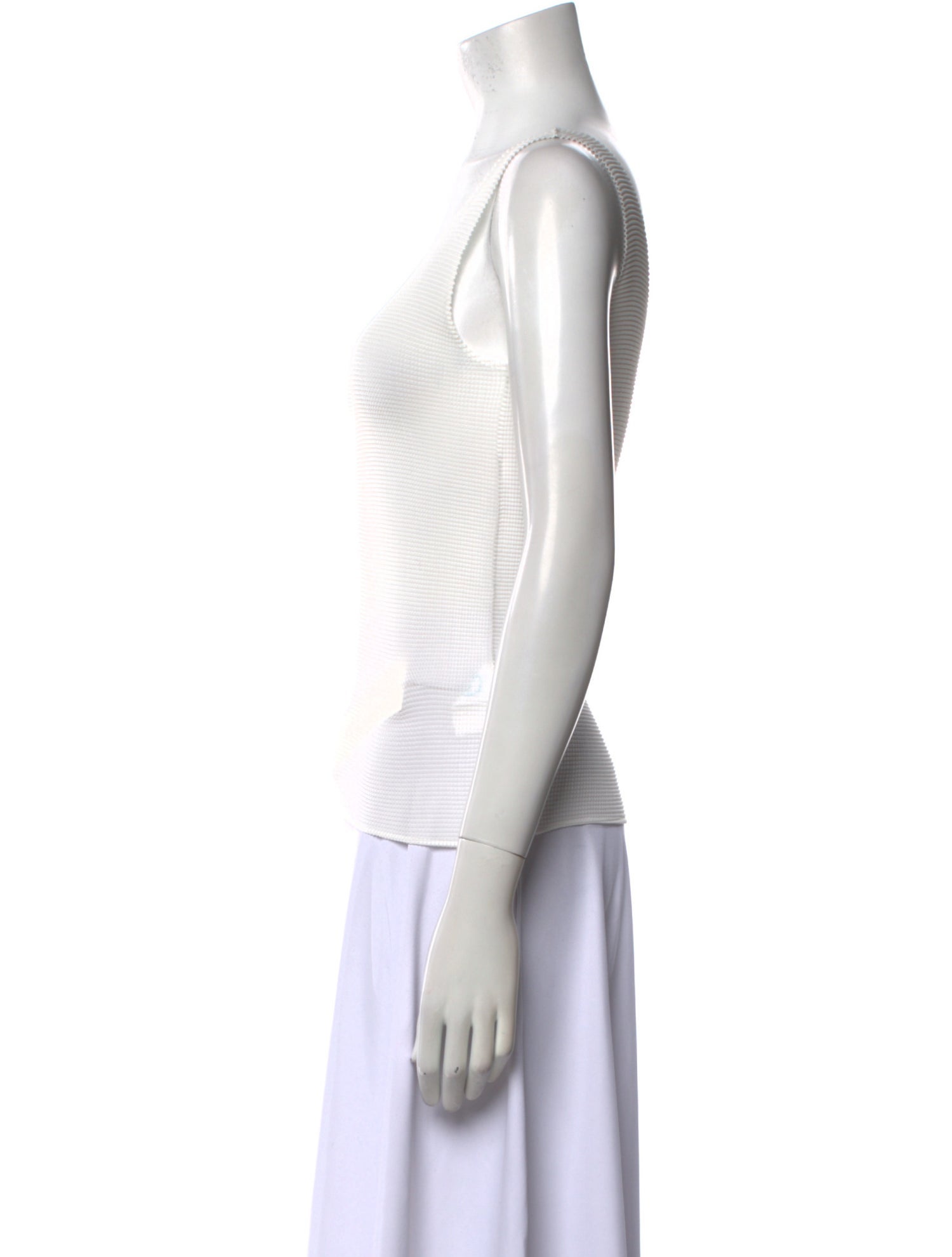 Issey Miyake Cauliflower Scoop Neck Sleeveless Top