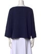 Issey Miyake Cauliflower Bateau Neckline Three-Quarter Sleeve Blouse