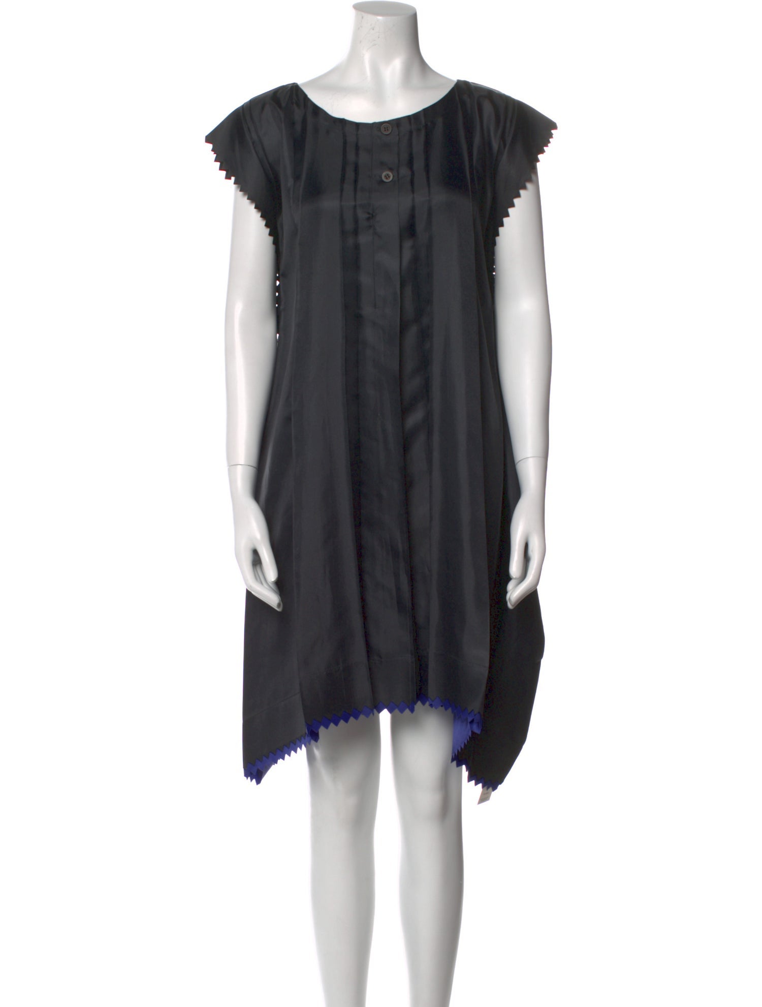 Issey Miyake Cauliflower Scoop Neck Knee-Length Dress