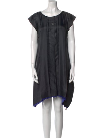 Issey Miyake Cauliflower Scoop Neck Knee-Length Dress