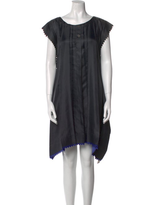 Issey Miyake Cauliflower Scoop Neck Knee-Length Dress