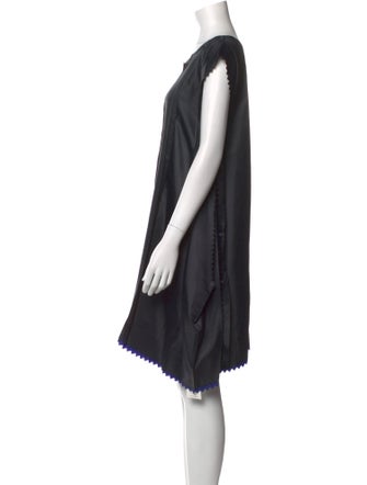 Issey Miyake Cauliflower Scoop Neck Knee-Length Dress