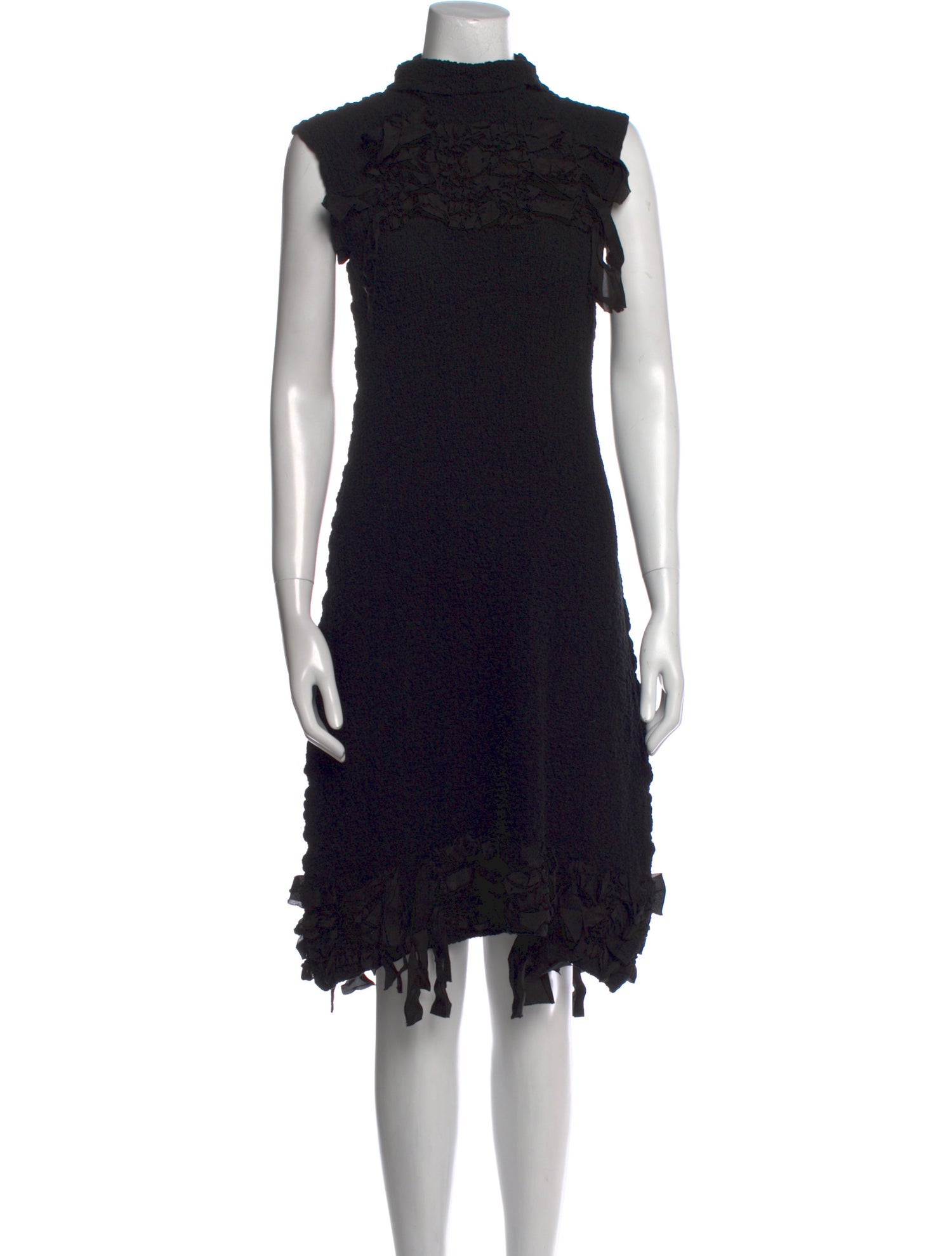 Issey Miyake Cauliflower Turtleneck Mini Dress