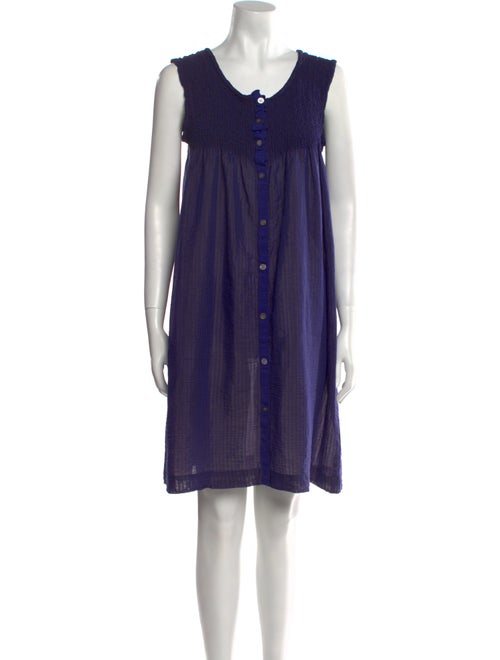 Issey Miyake Cauliflower Scoop Neck Mini Dress