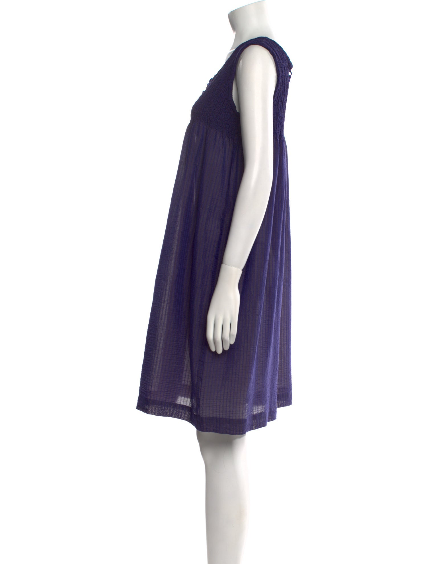 Issey Miyake Cauliflower Scoop Neck Mini Dress