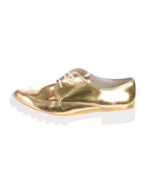 Miista Leather Oxfords Gold