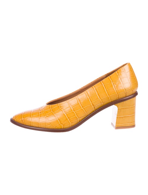 Miista Leather Pumps Yellow