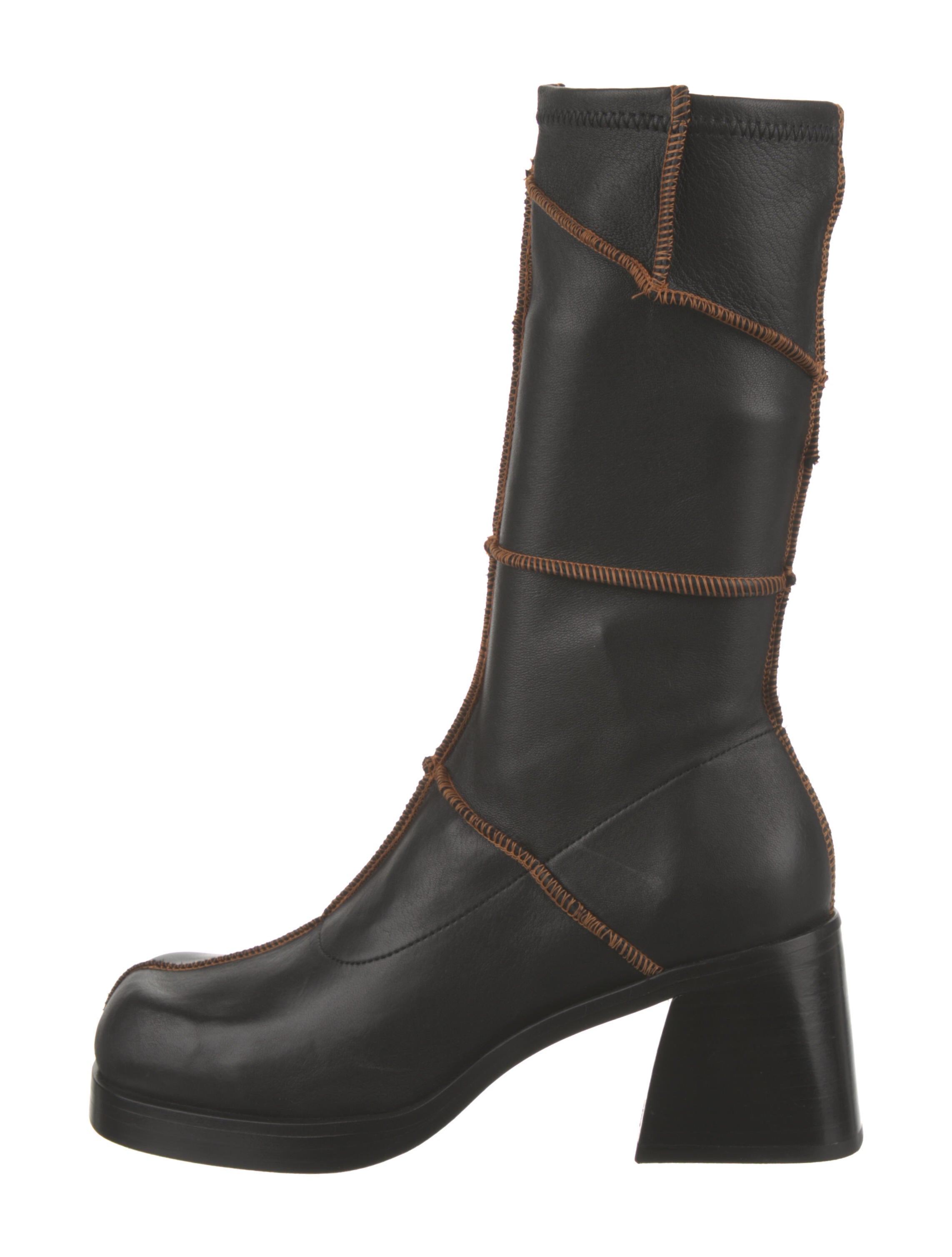 Miista Leather Sock Boots Black Boots, Shoes WIMGF21193 The RealReal