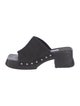 Miista Leather Studded Accents Slides