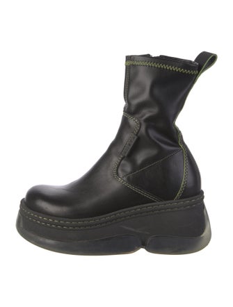 Miista Leather Sock Boots