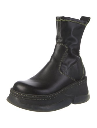 Miista Leather Sock Boots