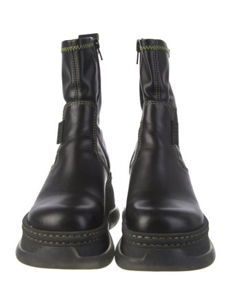 Miista Leather Sock Boots