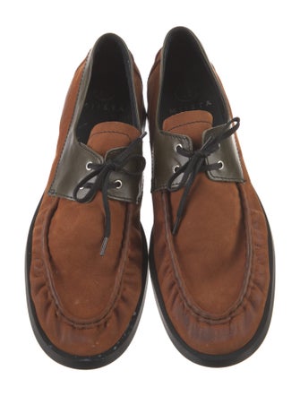 Miista Suede Colorblock Pattern Dress Loafers