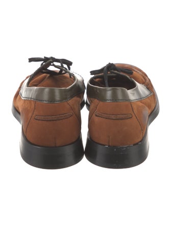 Miista Suede Colorblock Pattern Dress Loafers