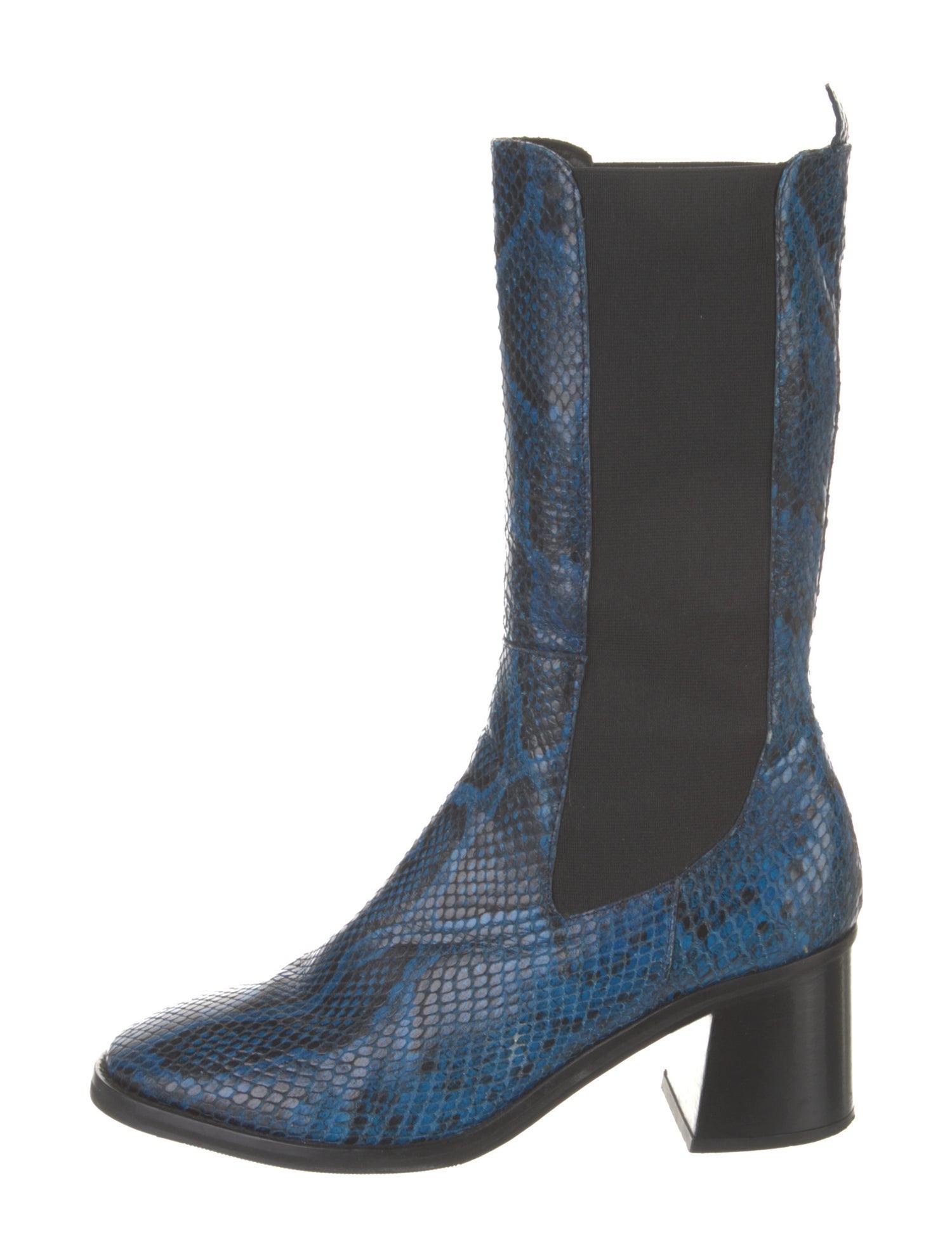 Miista Snakeskin Animal Print Sock Boots