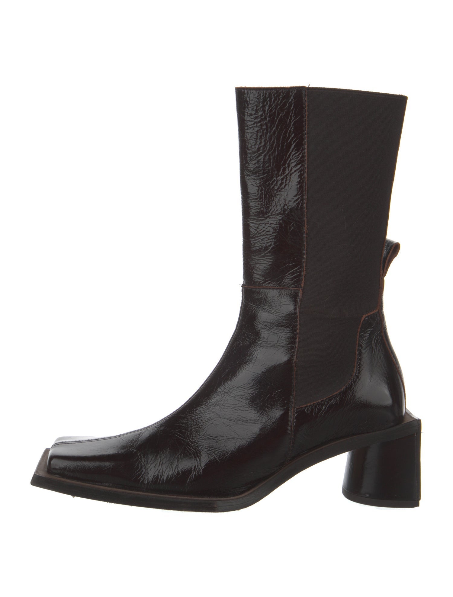 Miista Patent Leather Sock Boots
