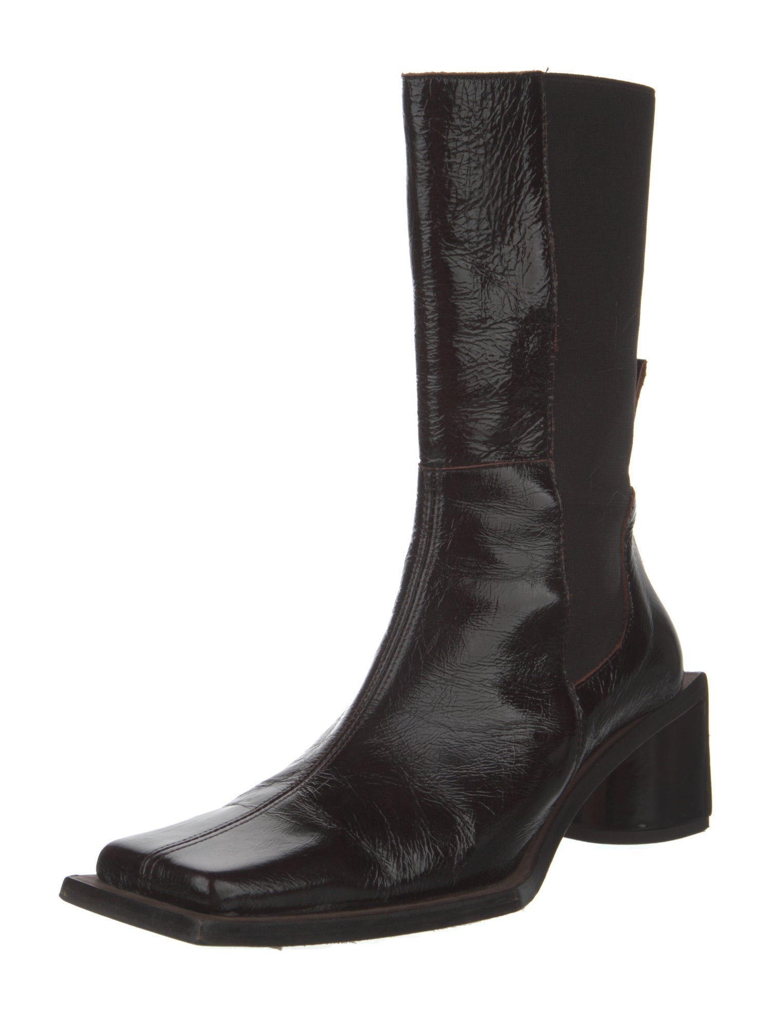 Miista Patent Leather Sock Boots