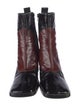 Miista Patent Leather Colorblock Pattern Chelsea Boots