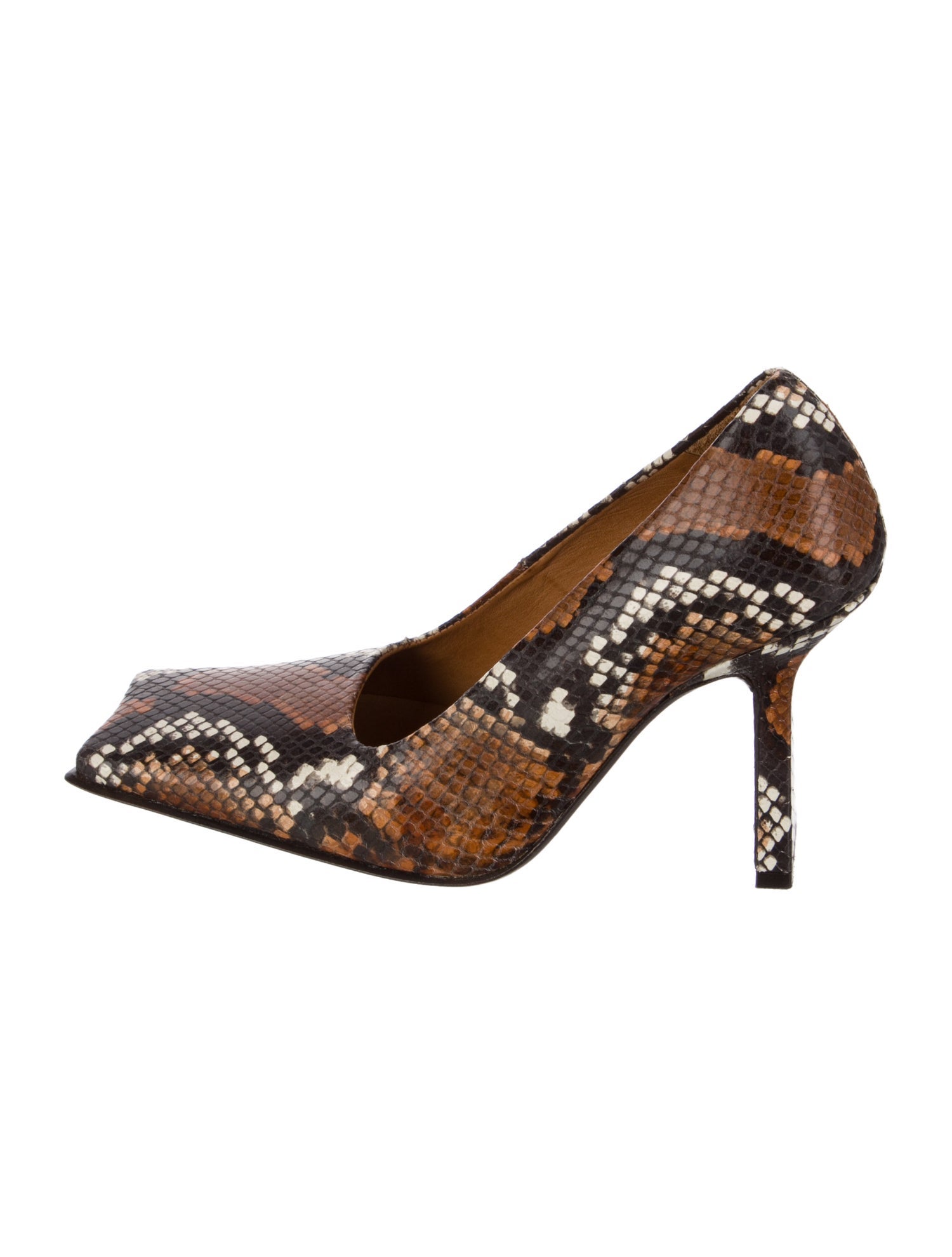 Miista Snakeskin Animal Print Pumps