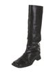 Miista Leather Distressed Accents Riding Boots