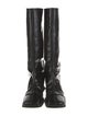 Miista Leather Distressed Accents Riding Boots