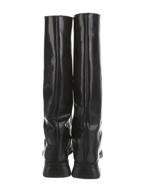 Miista Leather Distressed Accents Riding Boots