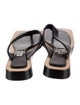 Miista Leather Animal Print Slides