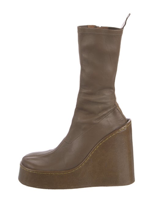 Miista Leather Sock Boots