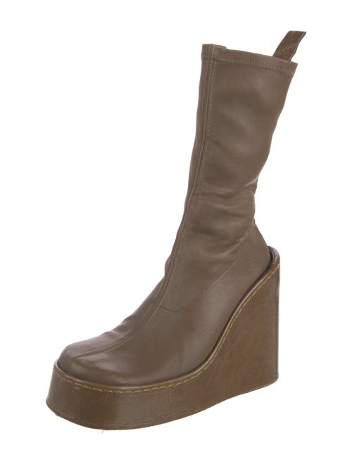 Miista Leather Sock Boots