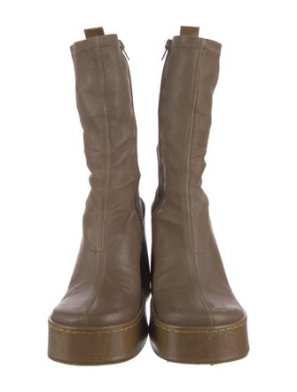 Miista Leather Sock Boots