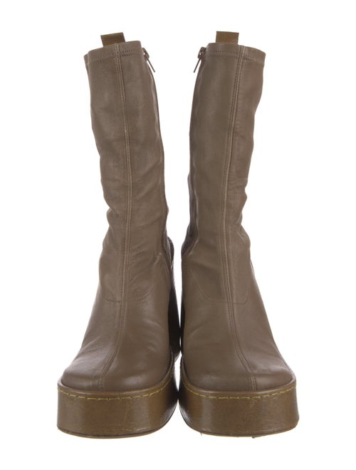 Miista Leather Sock Boots