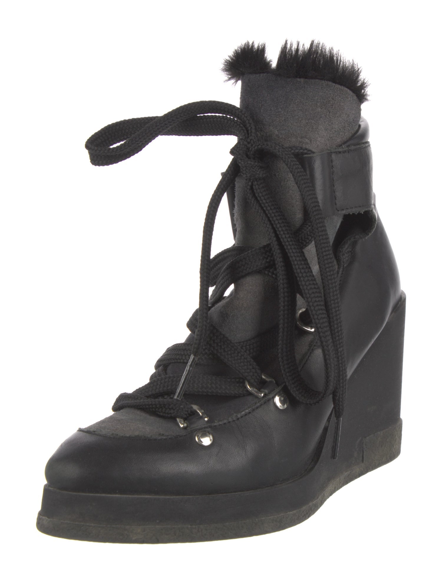 Miista Leather Lace-Up Boots