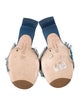 Miista Denim Raw-Edge Trim Slides