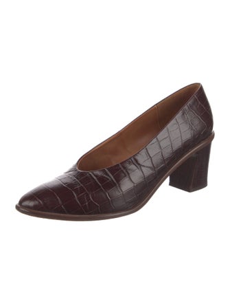 Miista Embossed Leather Printed Pumps