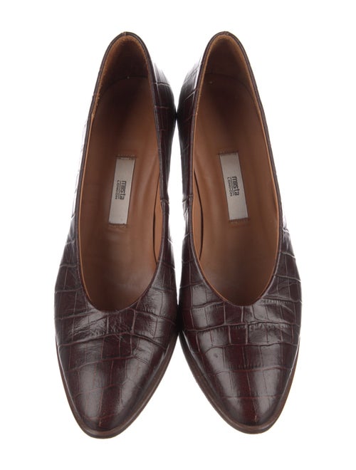 Miista Embossed Leather Printed Pumps