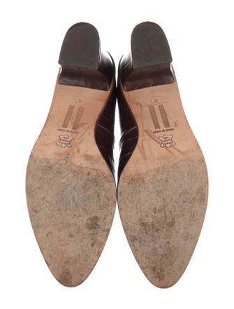 Miista Embossed Leather Printed Pumps