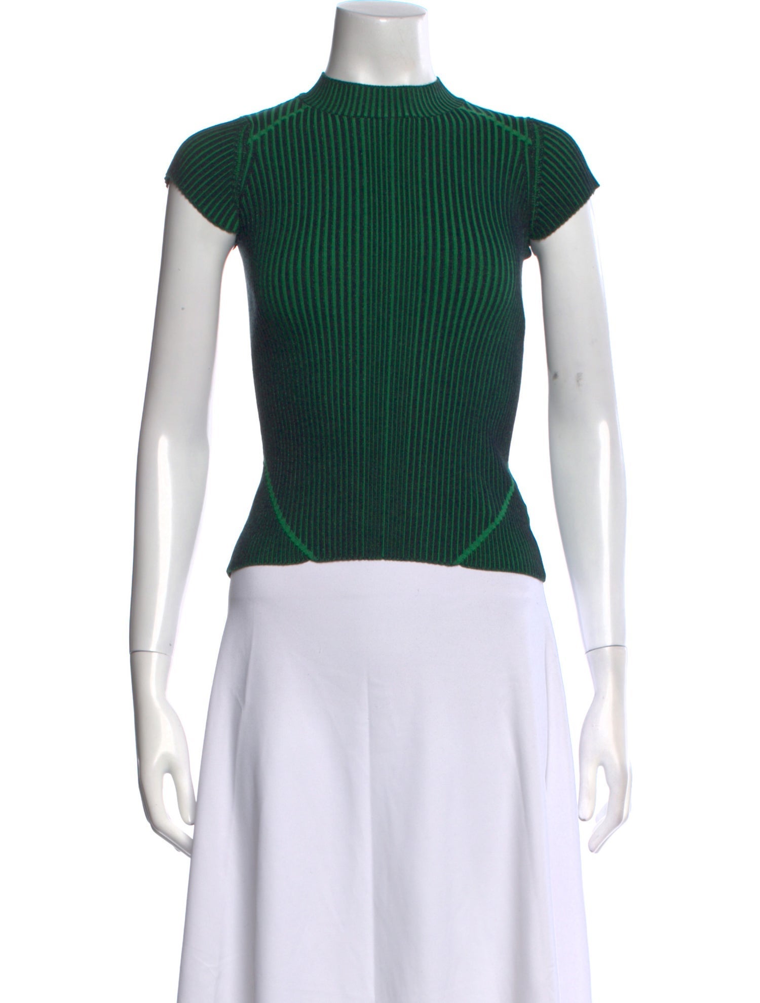 Miista Mock Neck Short Sleeve Crop Top