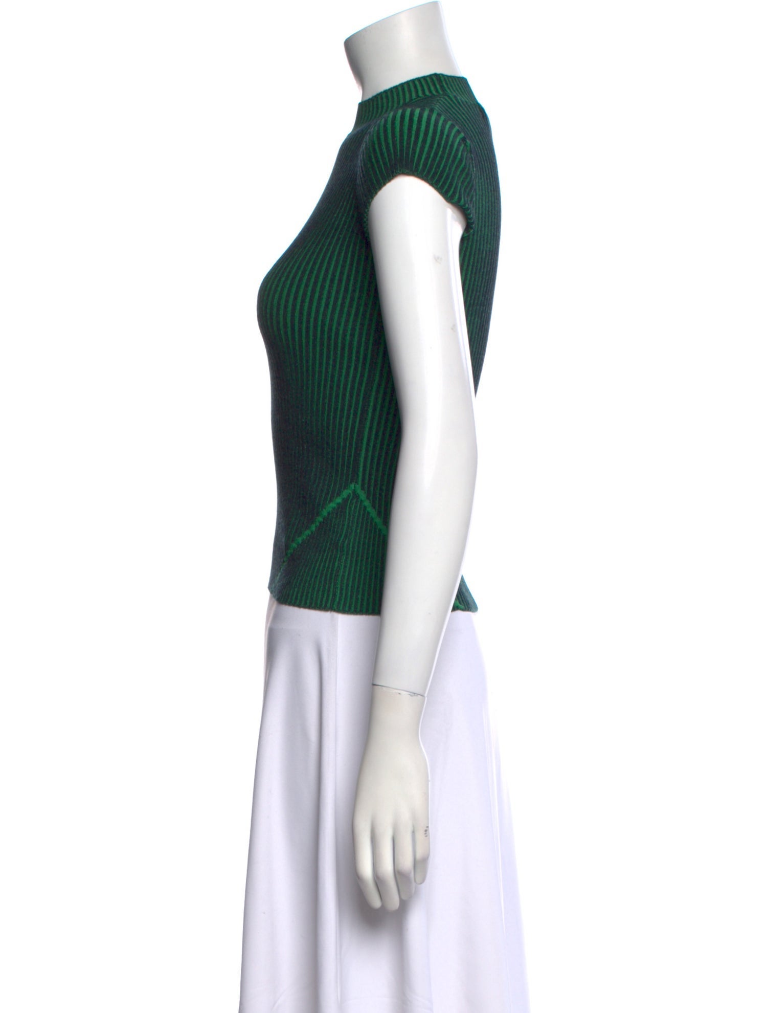 Miista Mock Neck Short Sleeve Crop Top