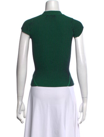 Miista Mock Neck Short Sleeve Crop Top