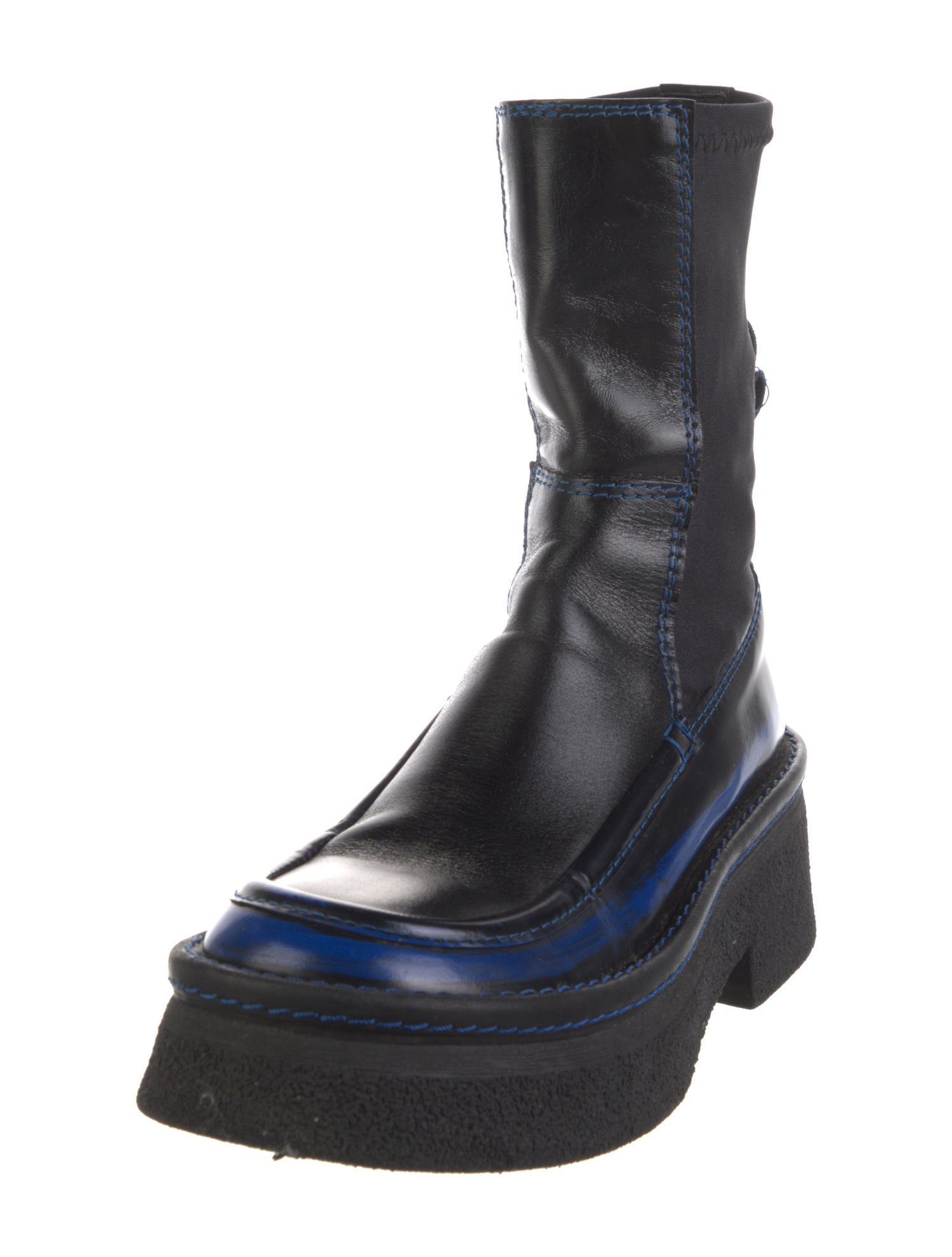 Miista Leather Rain Boots
