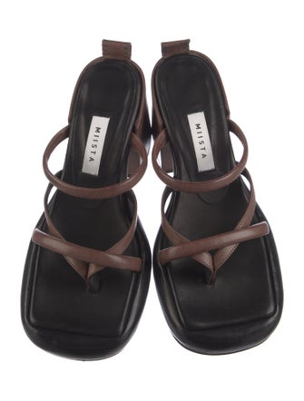 Miista Leather Slides
