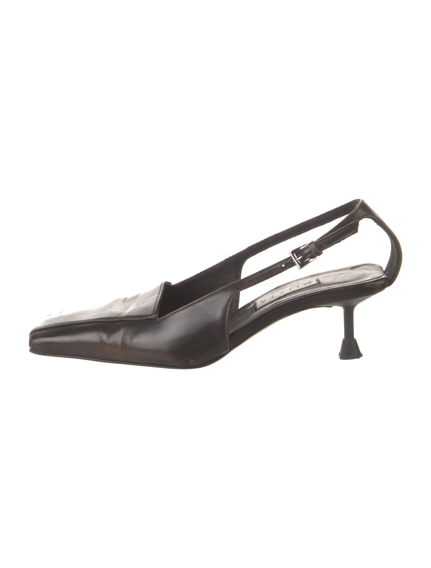 Miista Leather Slingback Pumps