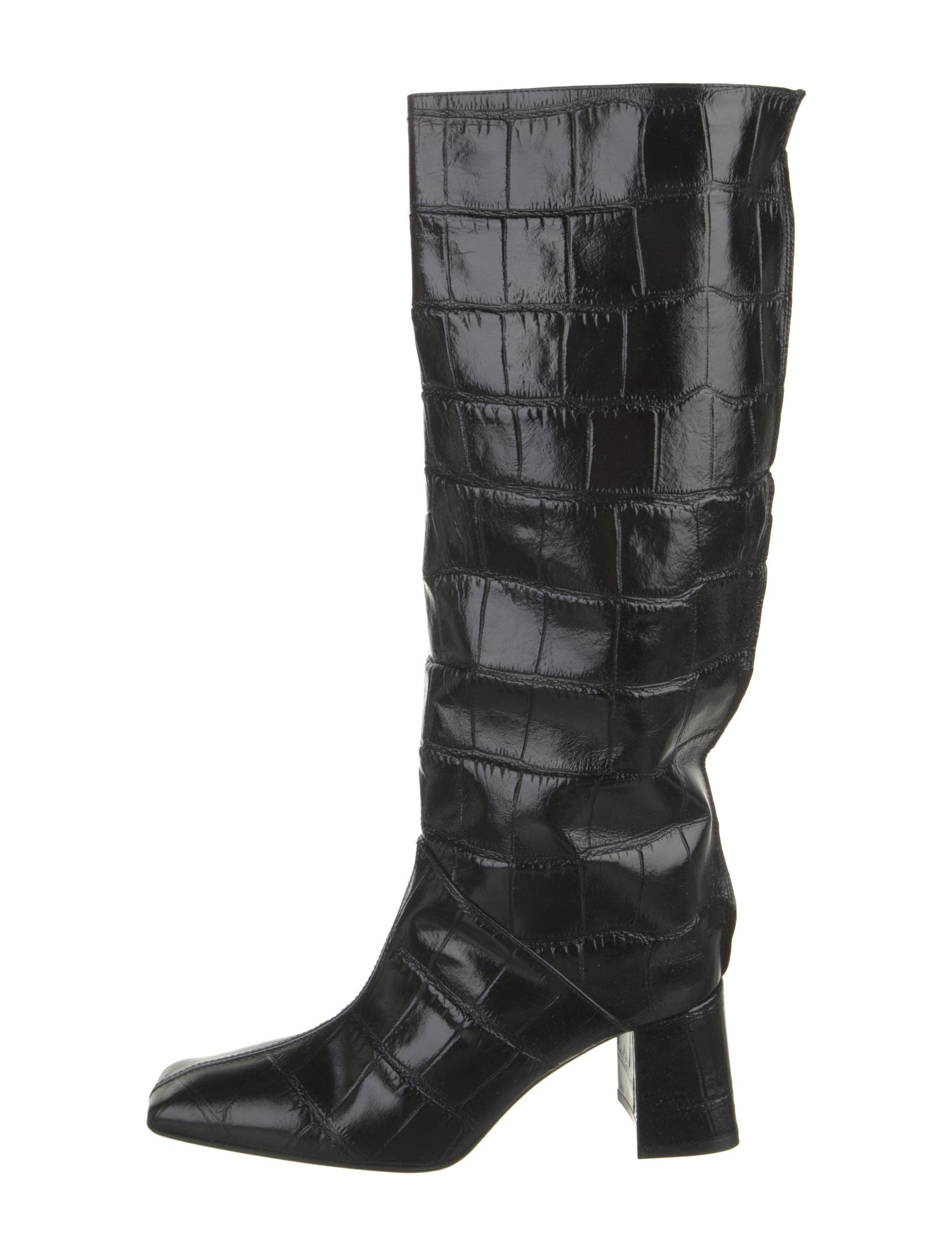 Miista Embossed Leather Boots