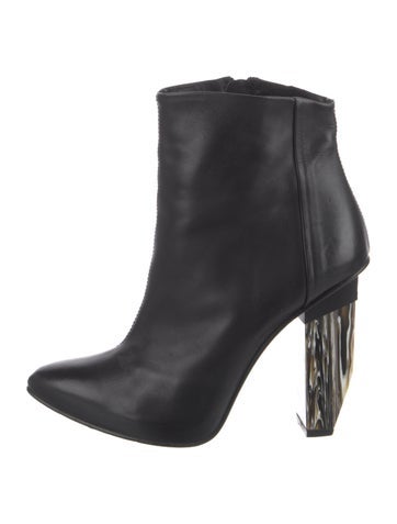 Pre-owned Miista Leather Western Boots In Black