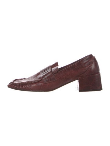 Pre-owned Miista Leather Pumps In Burgundy