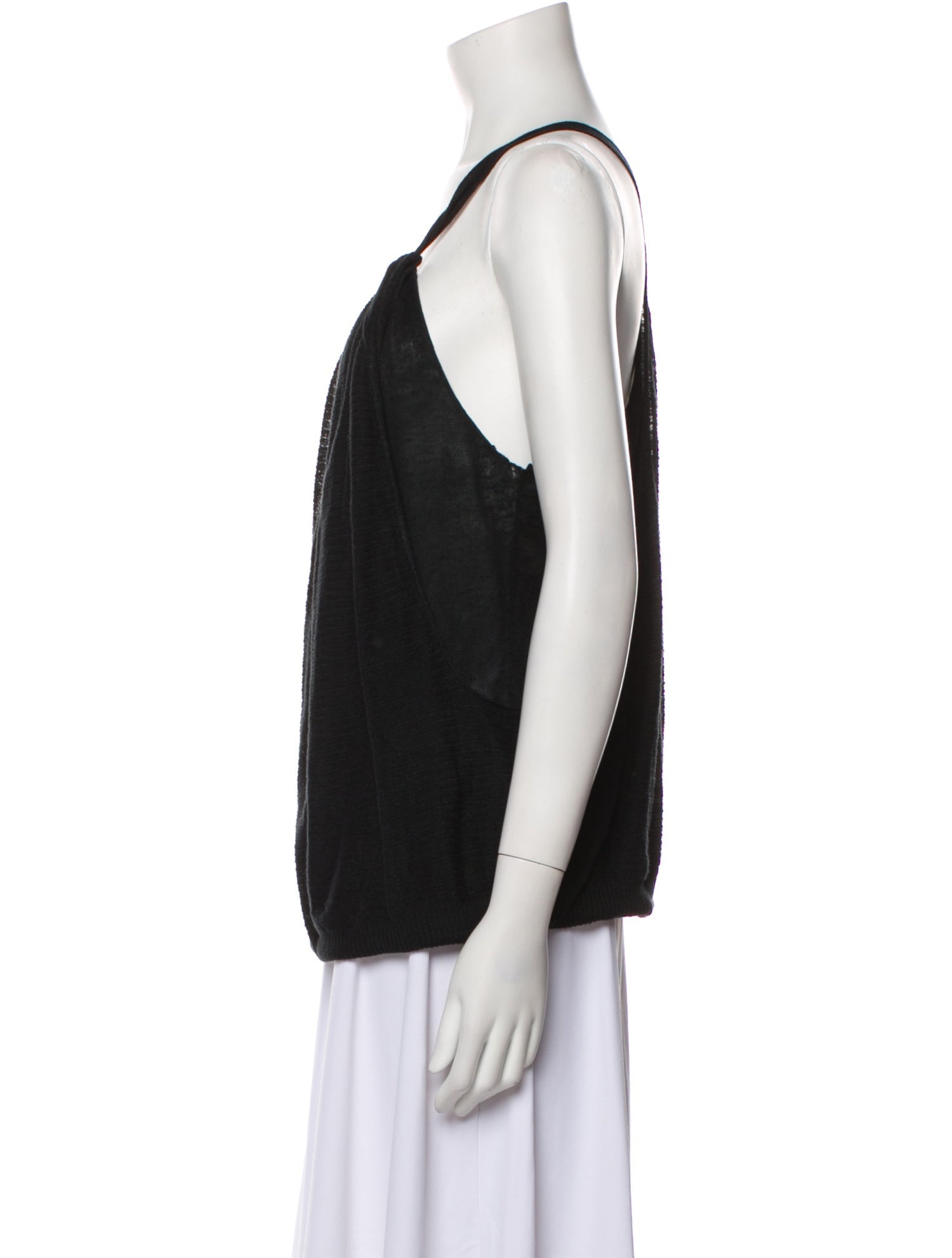 Inhabit Linen Square Neckline Top