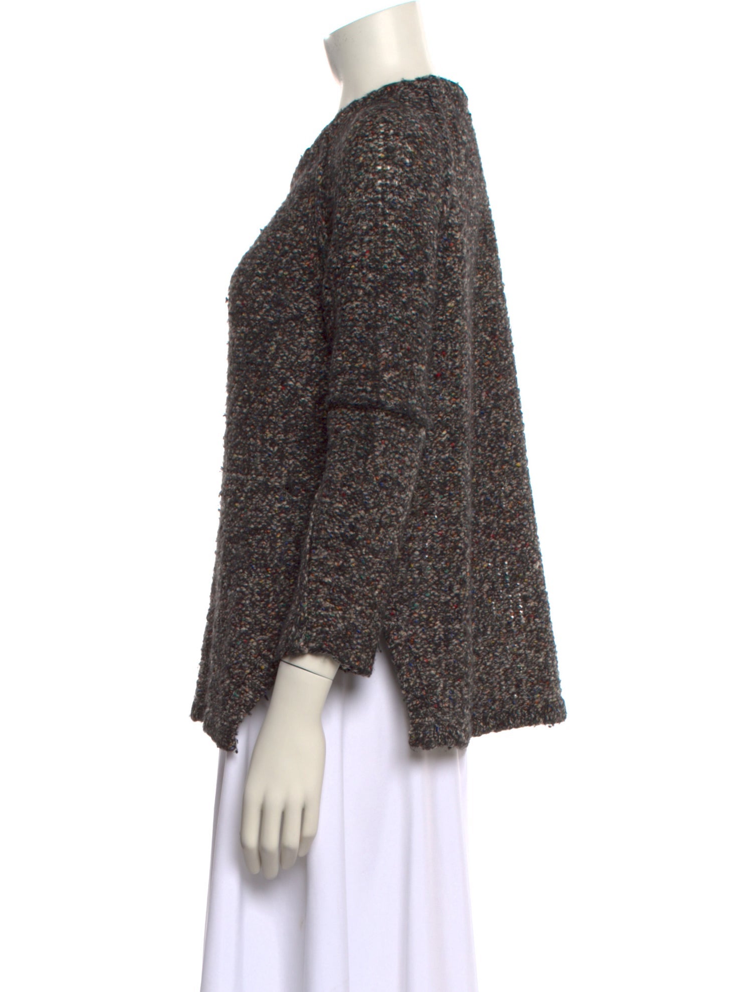 Inhabit Tweed Pattern Scoop Neck Sweater